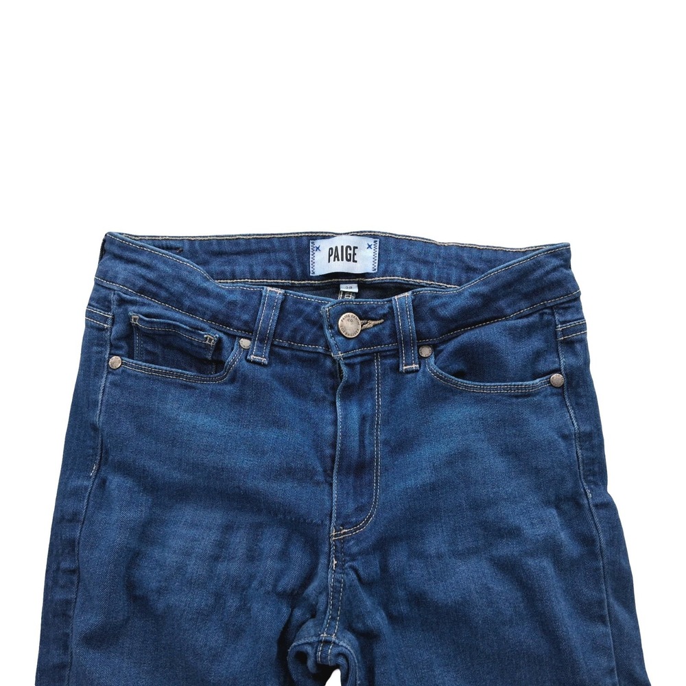 Paige Hoxton Ankle Jeans Womens 28 Blue Mid Rise Slim Stretch Denim Pants - Picture 2 of 10